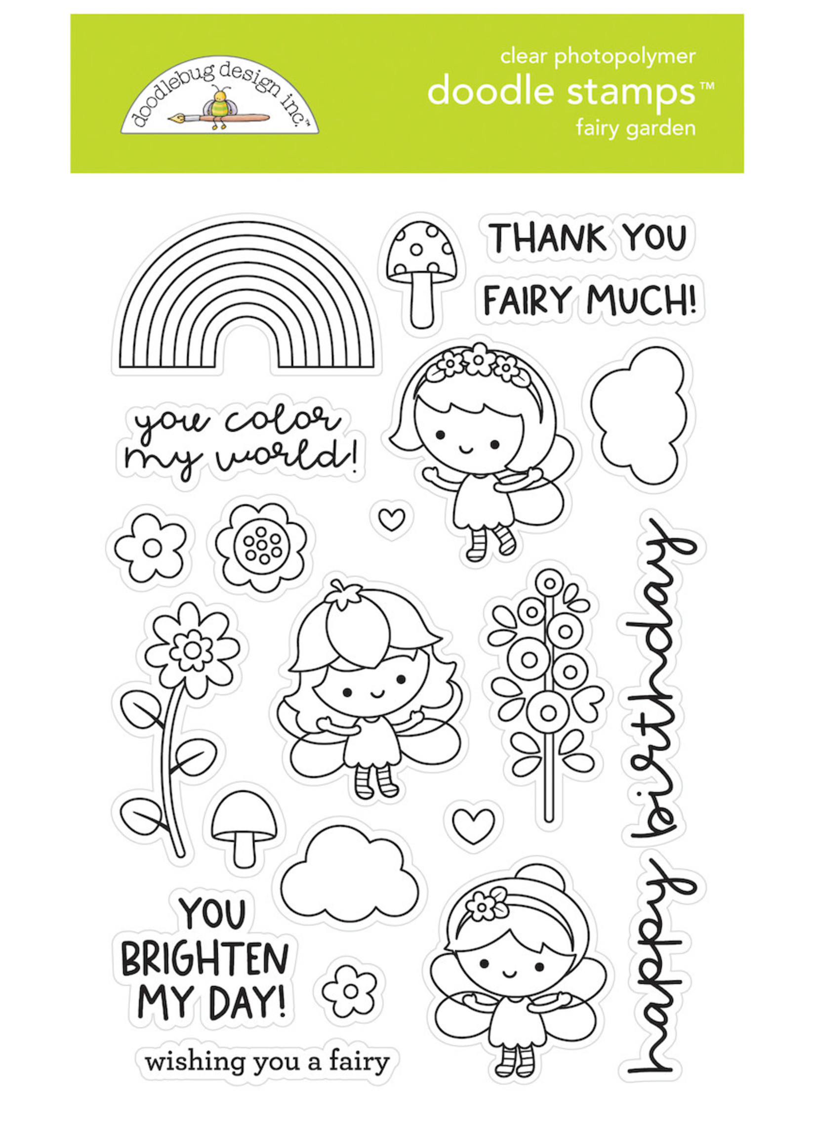 DOODLEBUG fairy garden doodle stamps