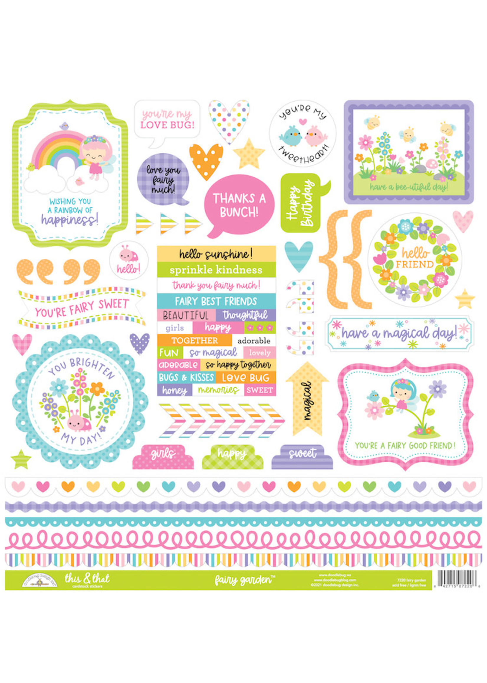 DOODLEBUG fairy garden this & that stickers