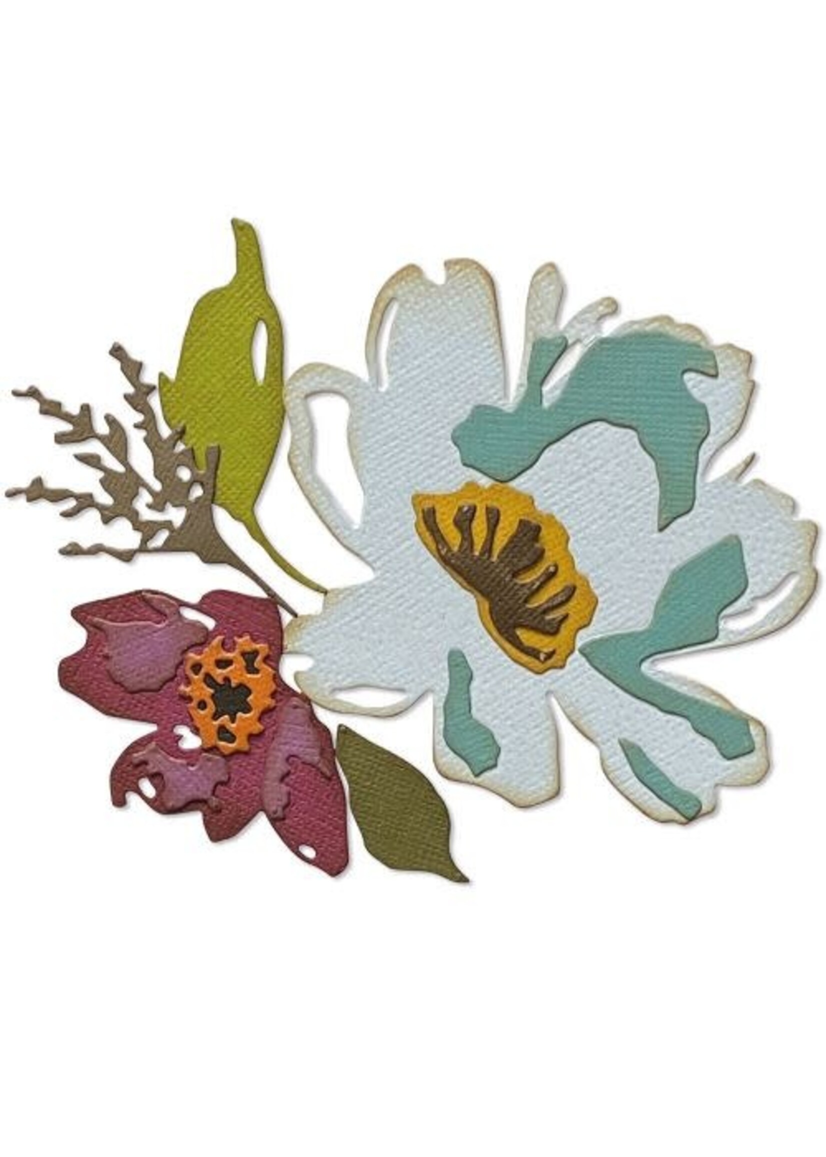 Sizzix Brushstroke Flowers #3 Thinlits