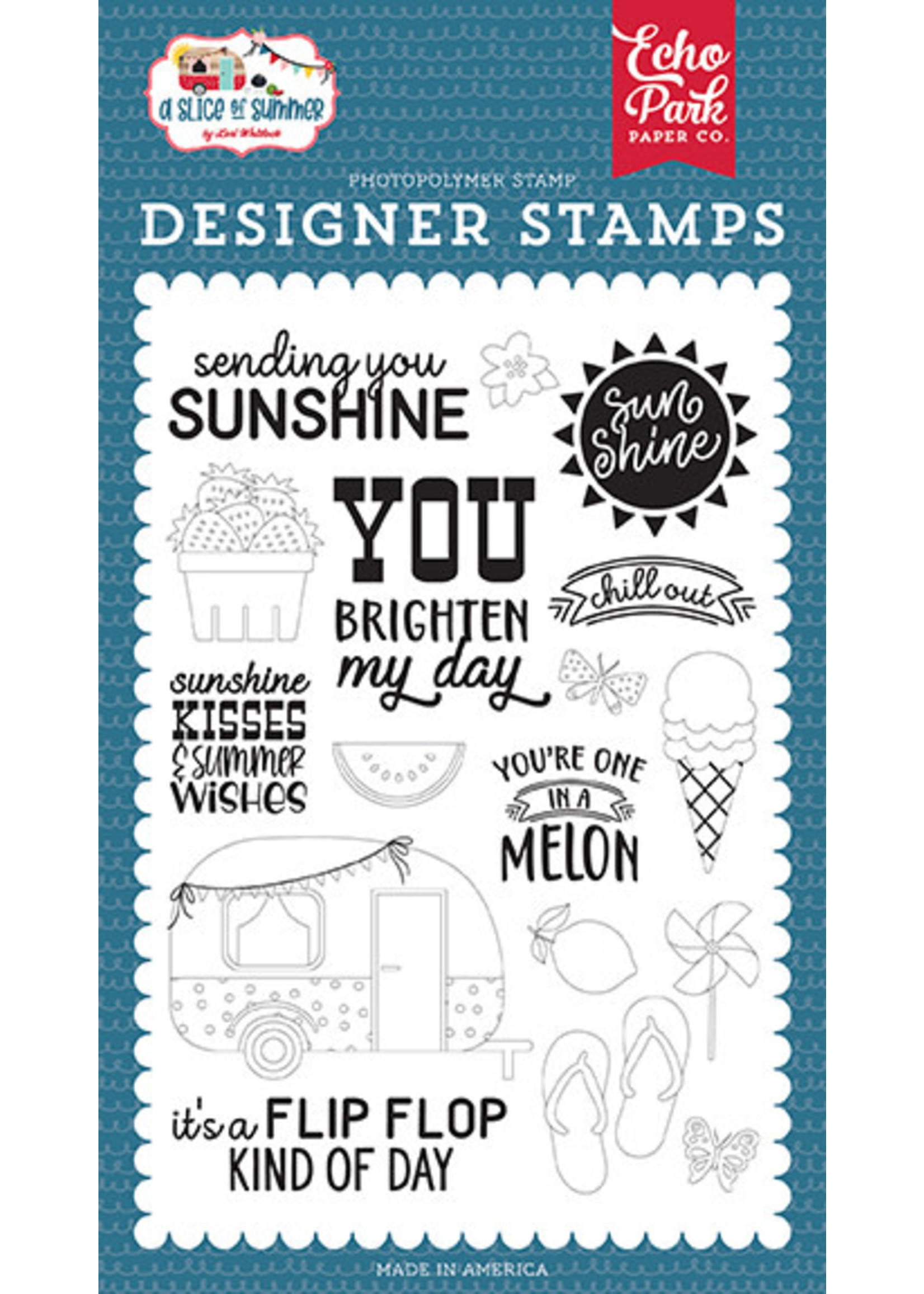 Echo Park A Slice Of Summer: Sending Sunshine Stamp Set