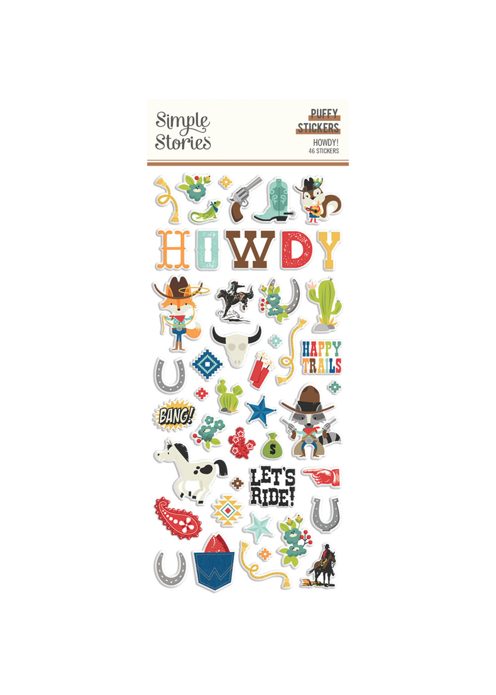 Simple Stories Howdy! - Puffy Stickers