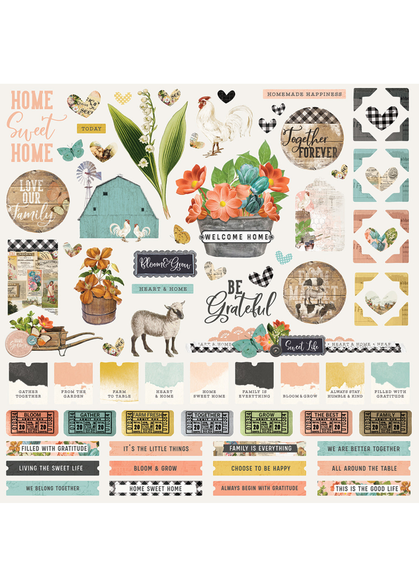 Simple Stories Simple Vintage Farmhouse Garden - Cardstock Sticker