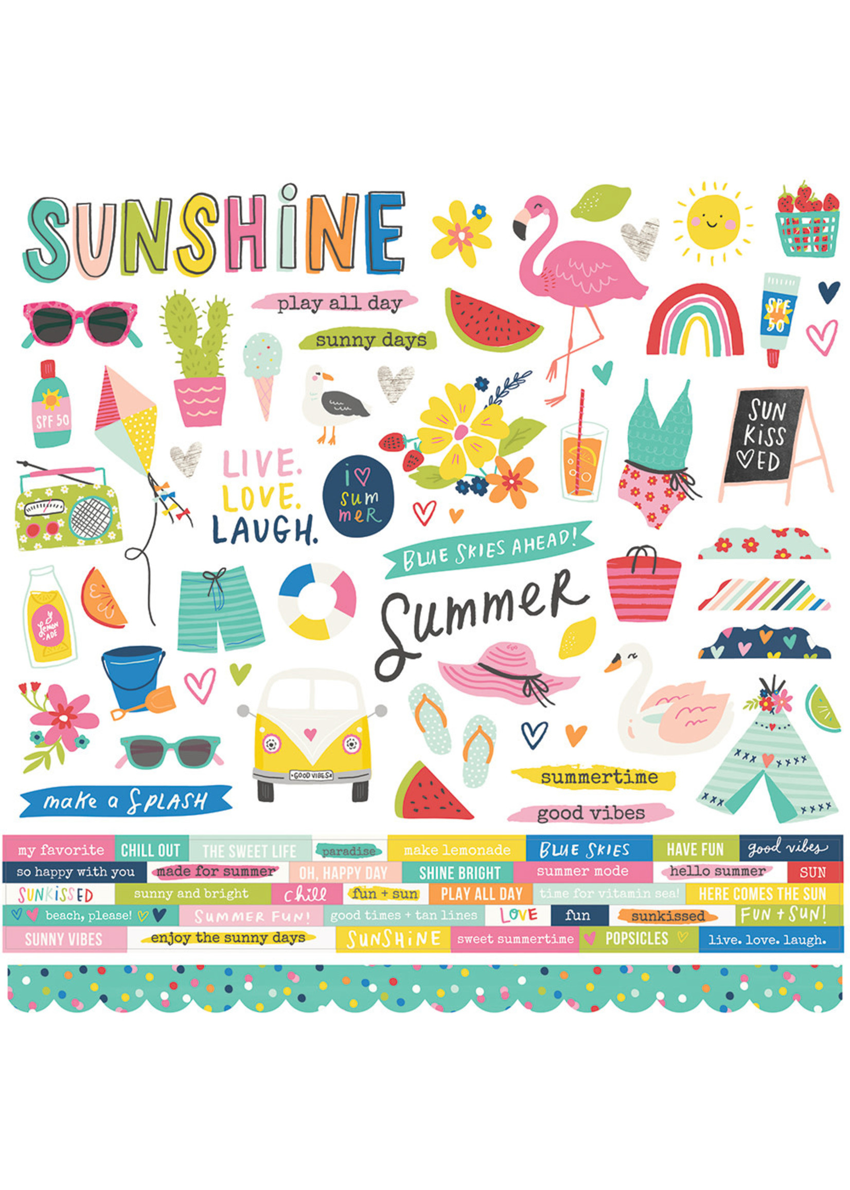 Simple Stories Sunkissed - Cardstock Sticker