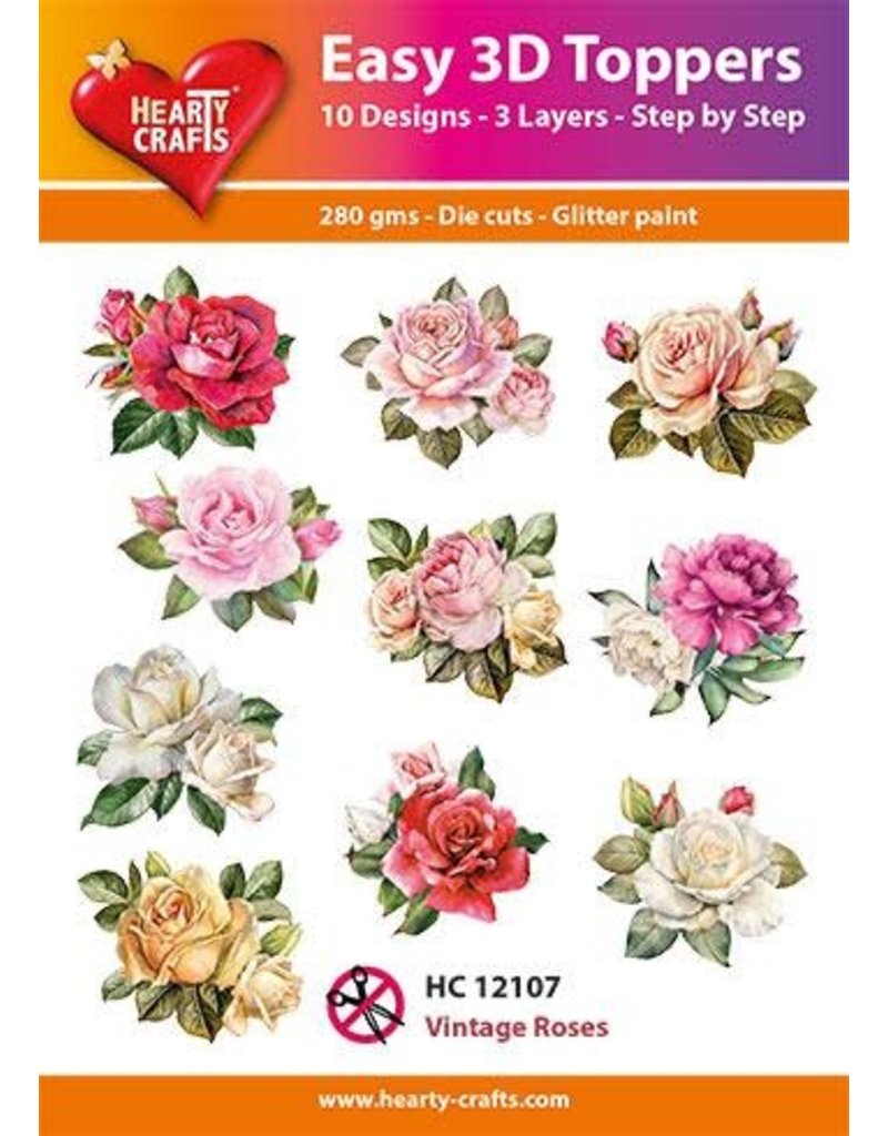 Hearty Crafts 3D Toppers: Vintage Roses