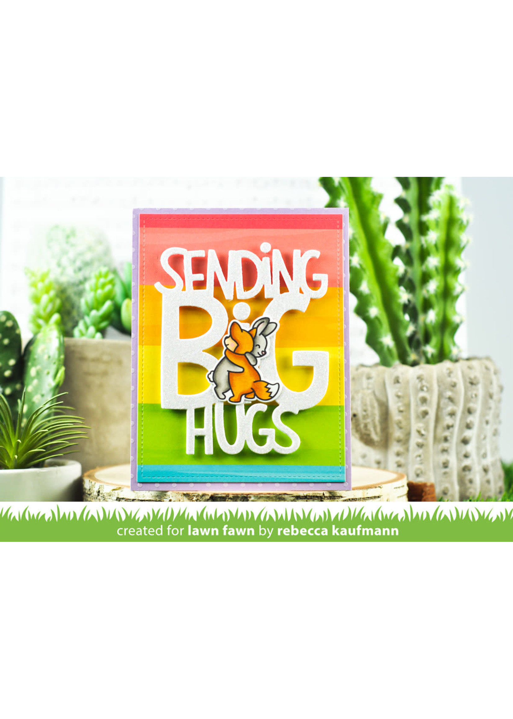 Lawn Fawn happy hugs stamp