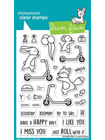 Lawn Fawn scootin' by stamp