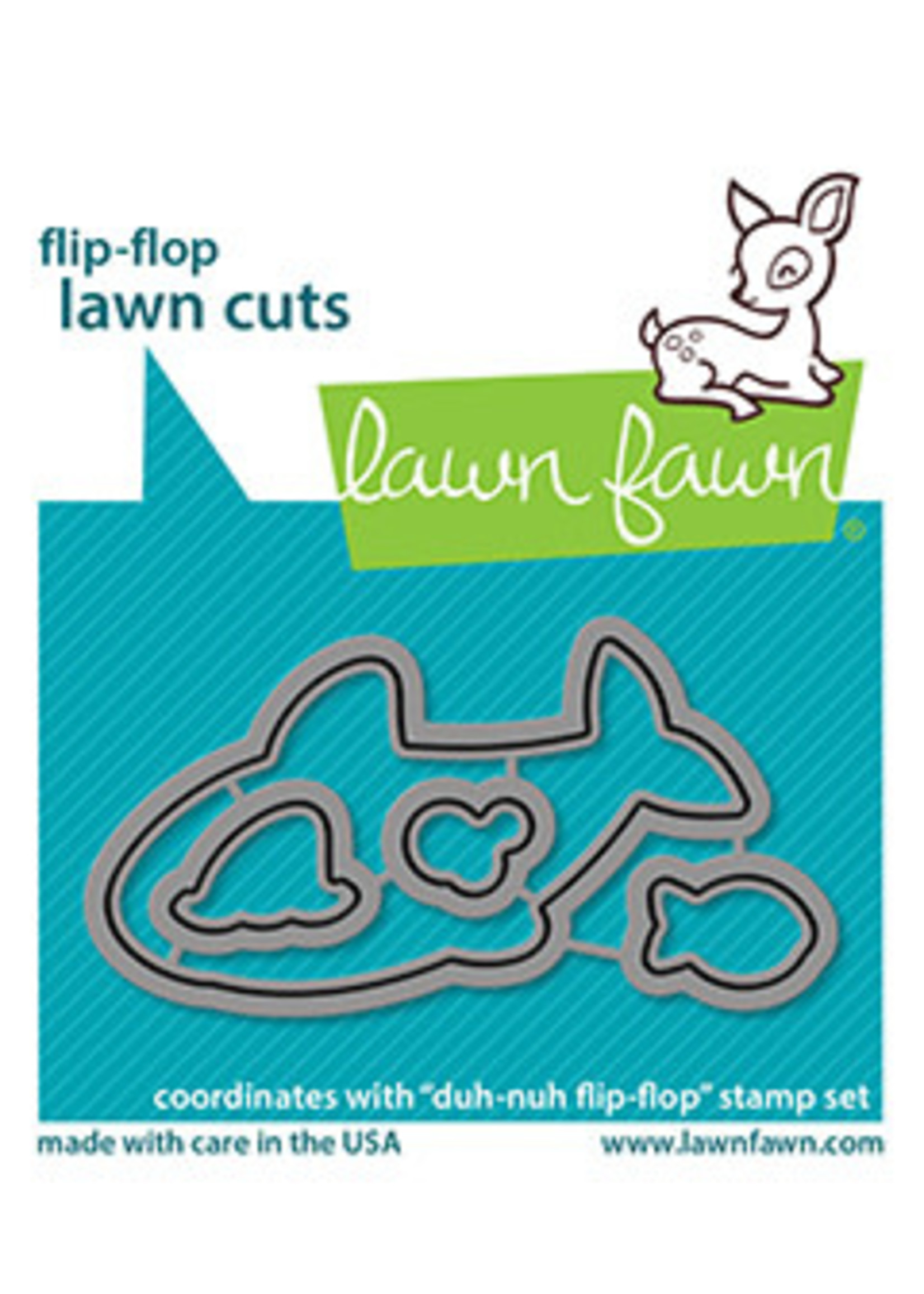 Lawn Fawn duh-nuh flip-flop die