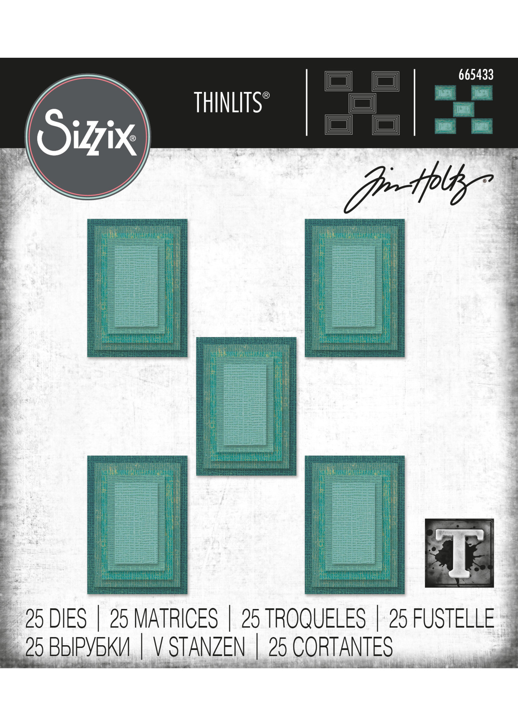 Tim Holtz Stacked Tiles Dies:Rectangles