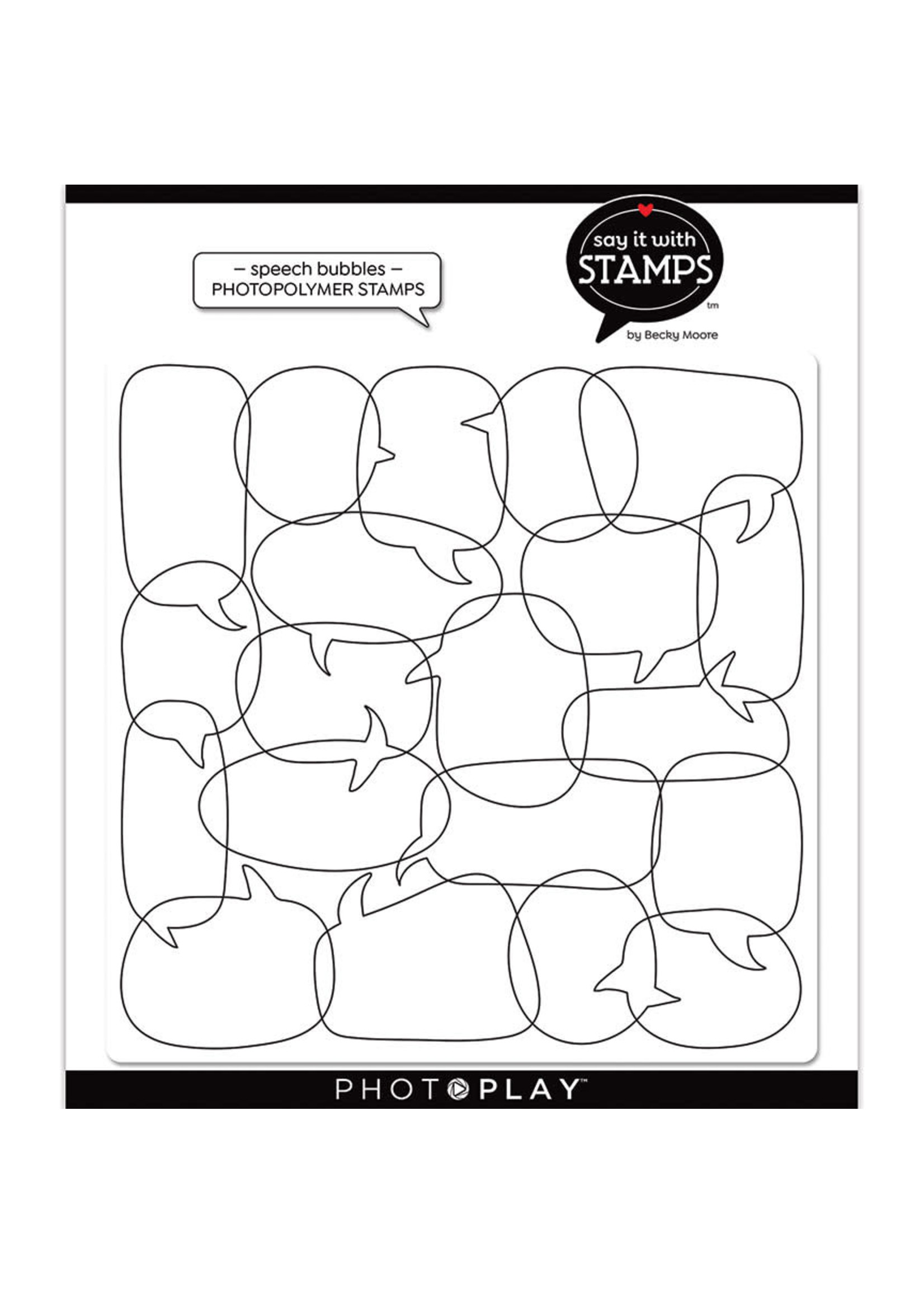 Photoplay Speech Bubbles 6x6 Background Stamps