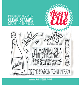 avery elle Prosecco-Ho-Ho Clear Stamps
