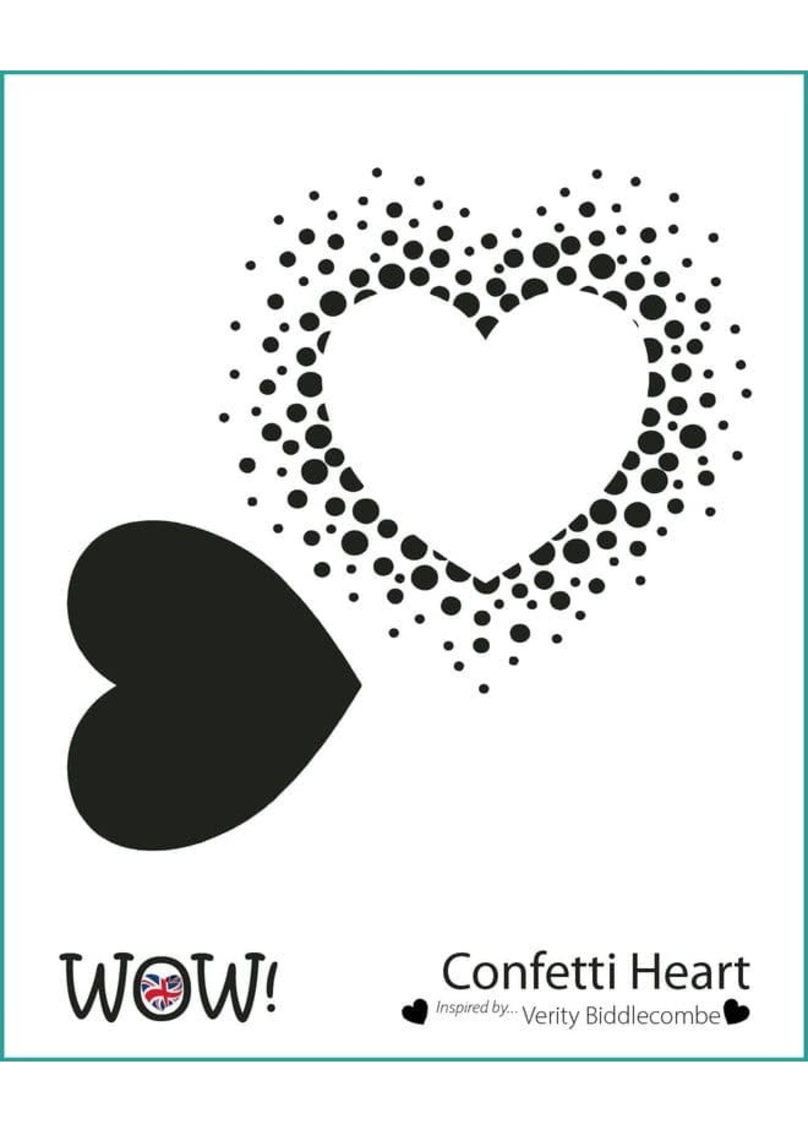 wow! Confetti Heart Stencil - Creative Escape