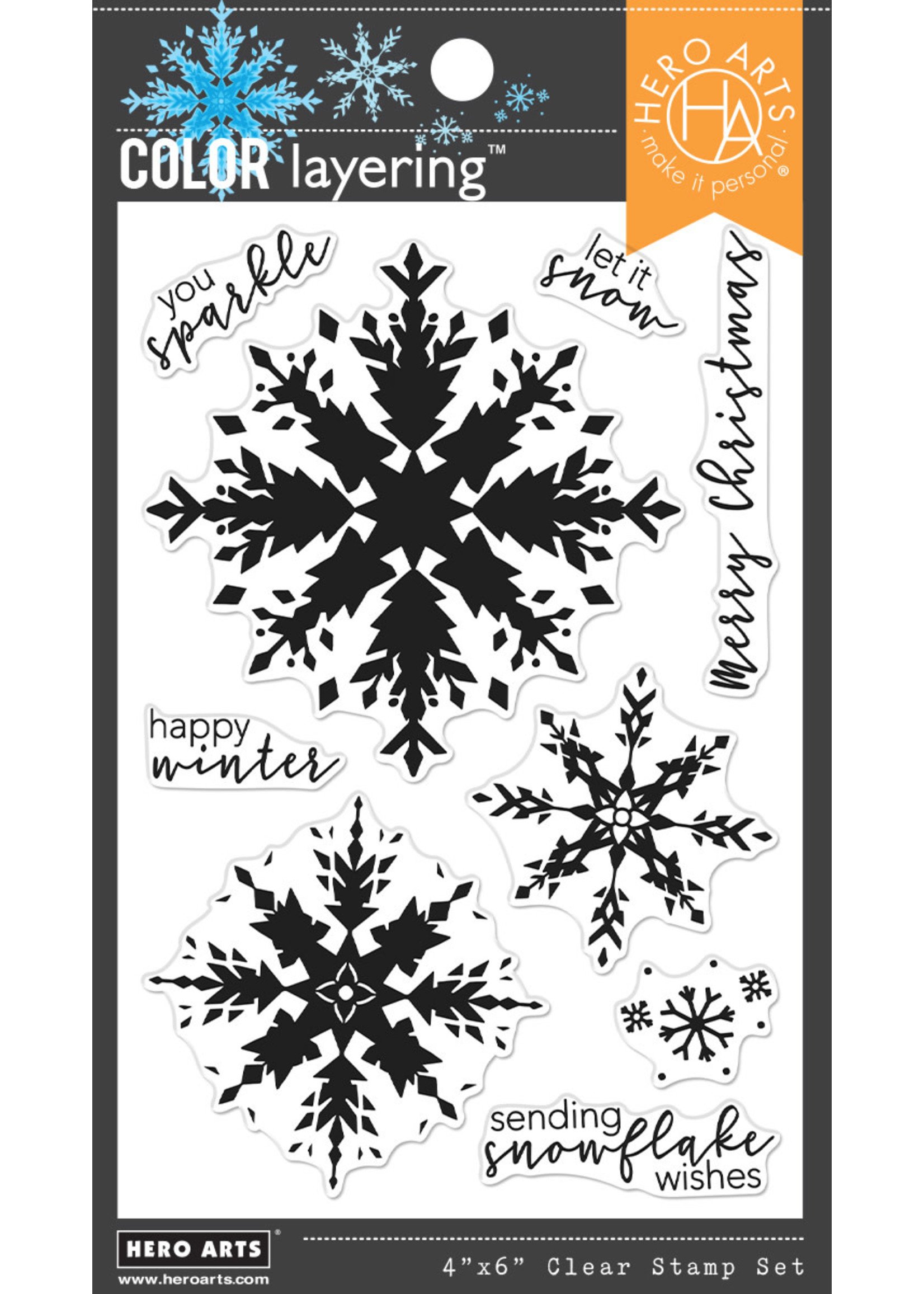 HERO ARTS Color Layering Snowflake Stamp - Creative Escape