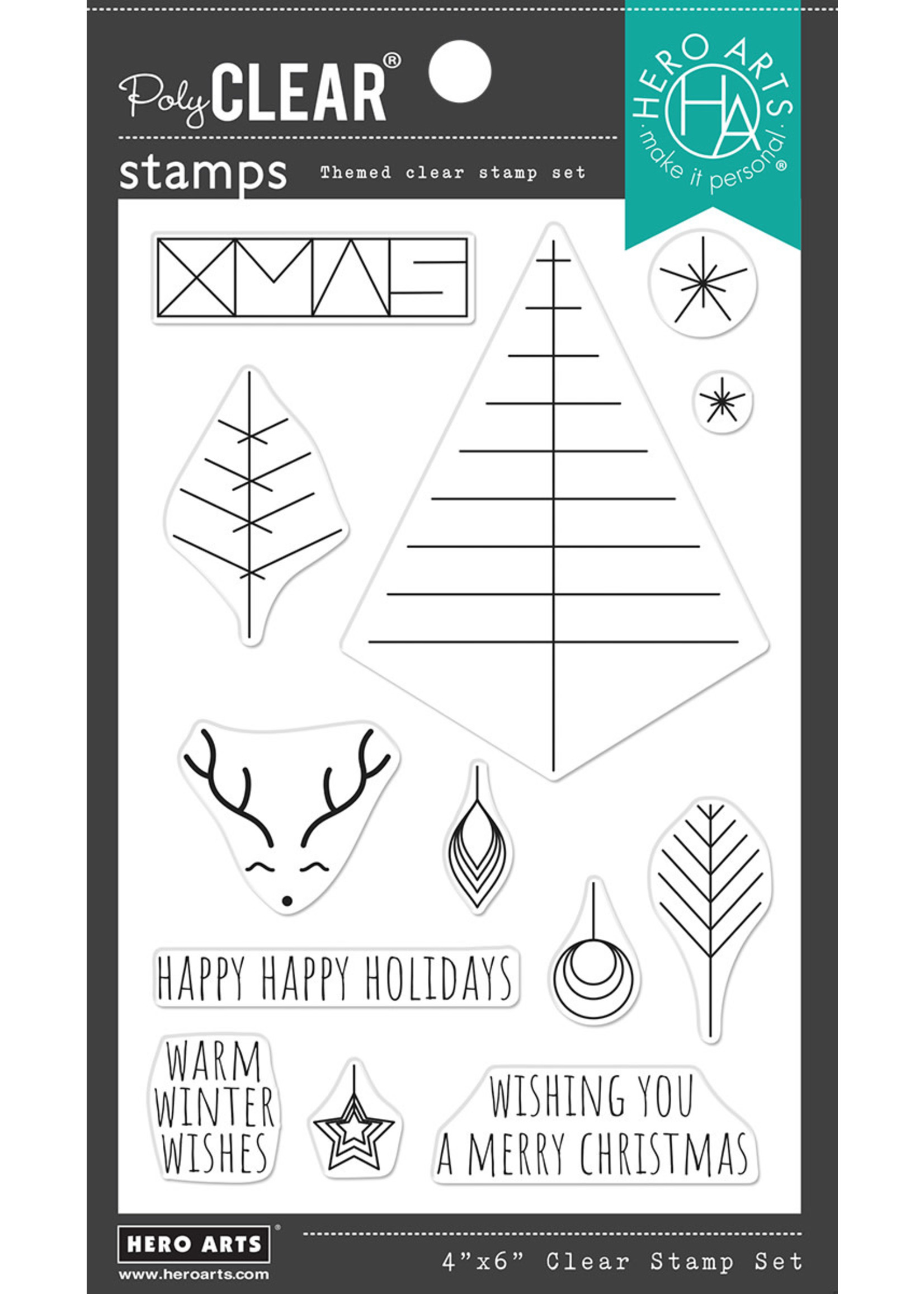 HERO ARTS Graphic Lines Holiday Stamp