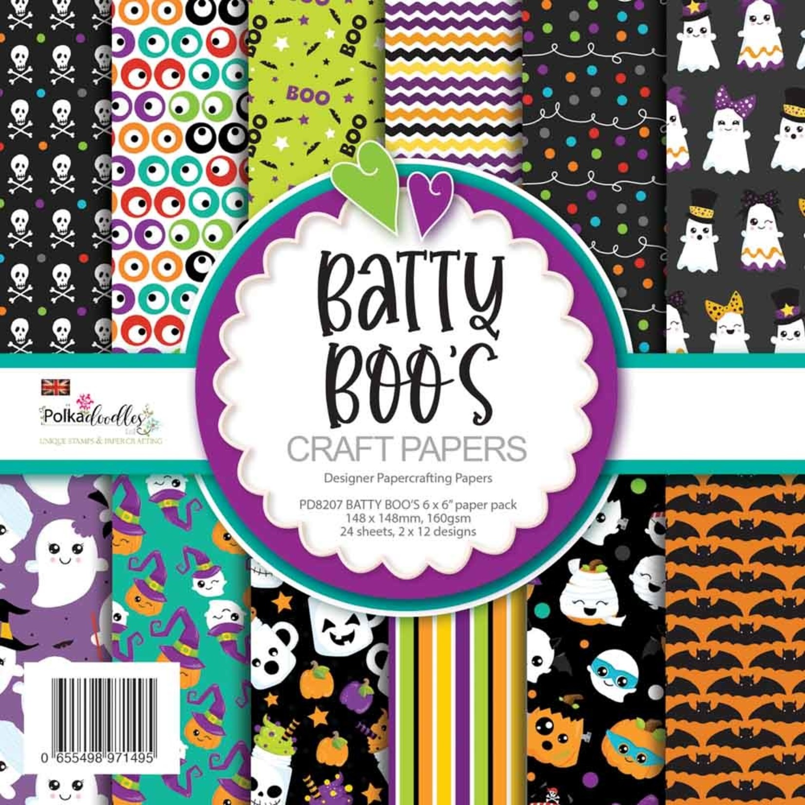 Polkadoodles Batty Boo's Craft Papers