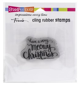 stampendous Meowy Christmas Stamp