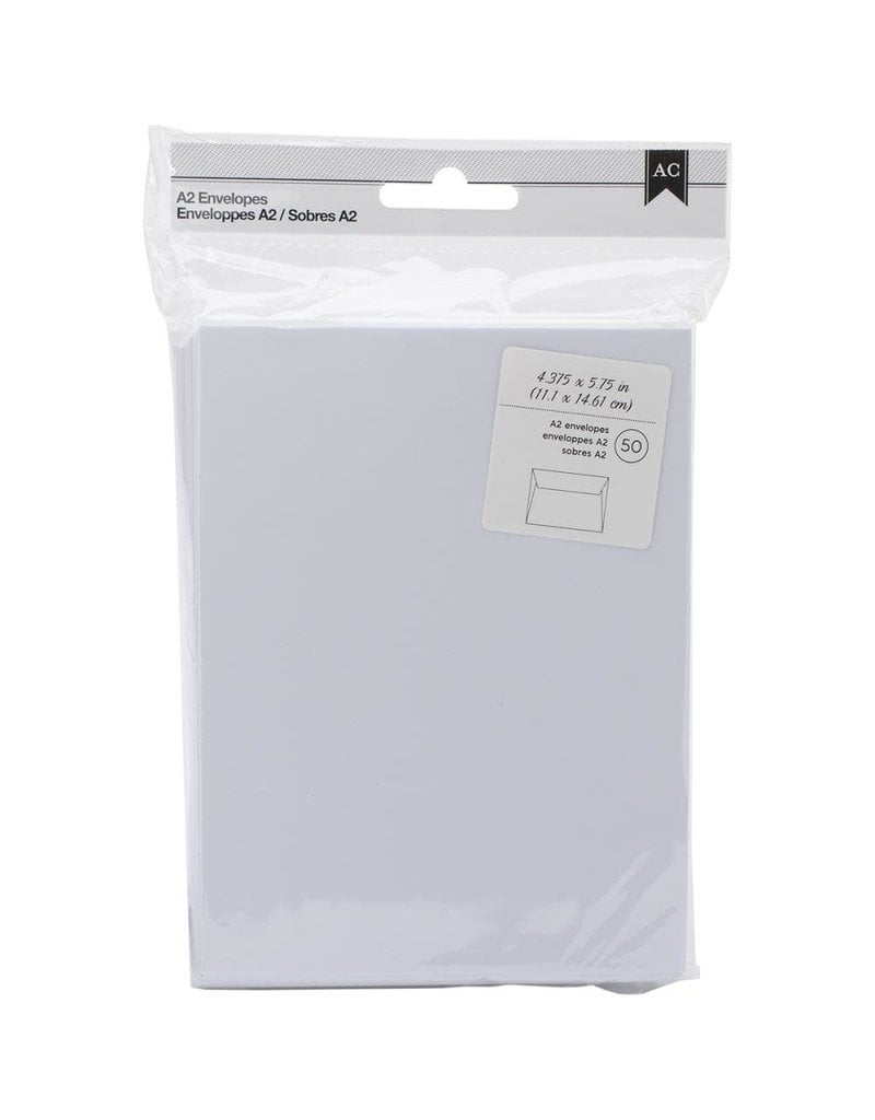 american crafts A2 White envelopes