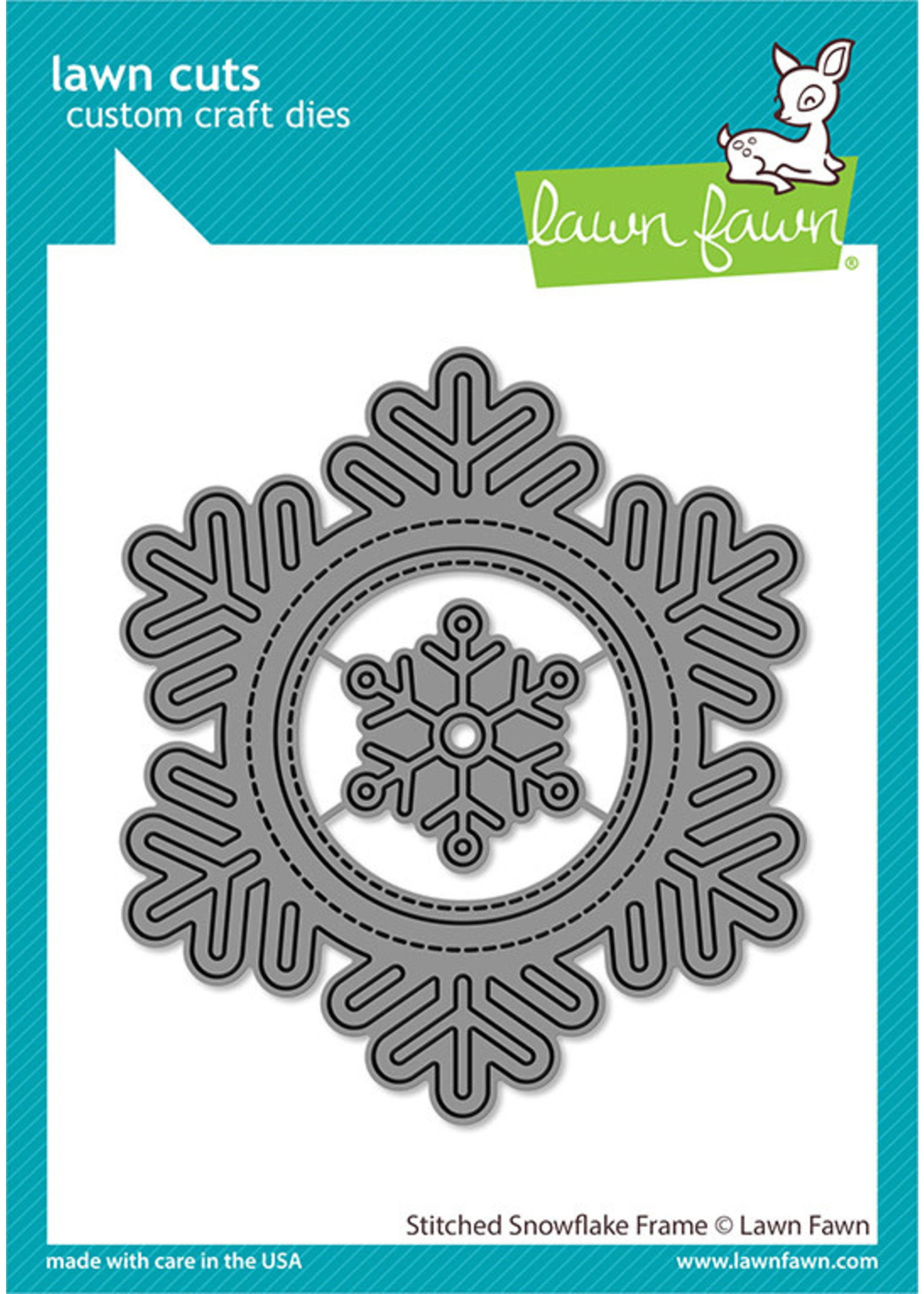 Lawn Fawn stitched snowflake frame dies