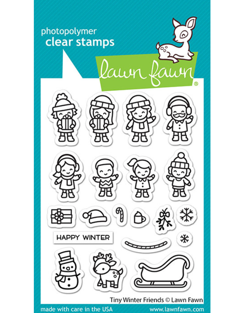 lawn fawn tiny winter friends stamp