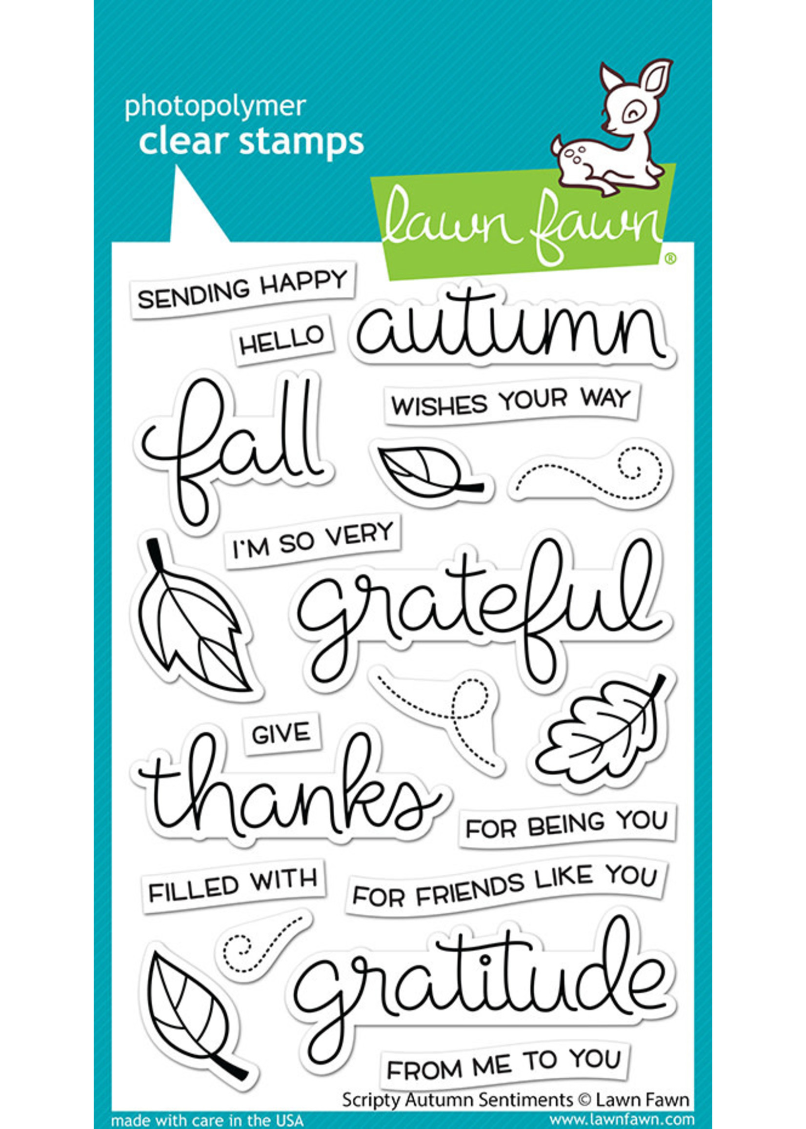 Lawn Fawn scripty autumn sentiments stamp