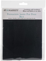 49 and Market Jagged Flip Folio: Black