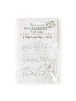 49 and Market Shaped Paperclips:  White Words