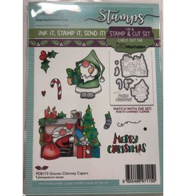 Polkadoodles Gnome Chimney Capers Stamp