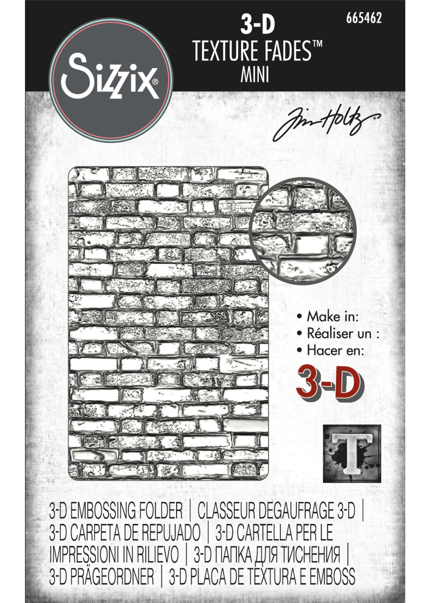 Tim Holtz Mini Brickwork 3D TF Embossing Folder