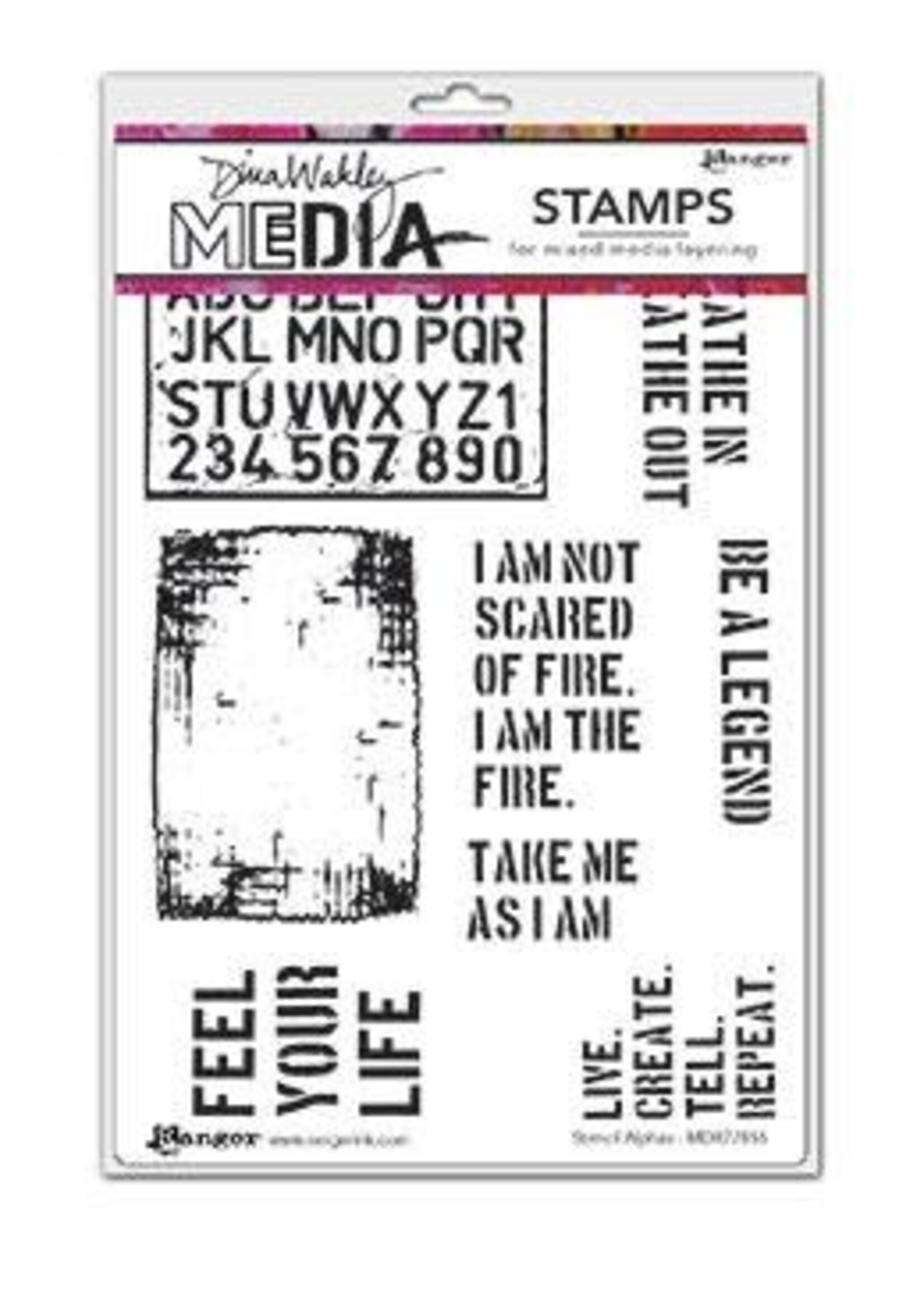 RANGER Stencil Alphas Stamp