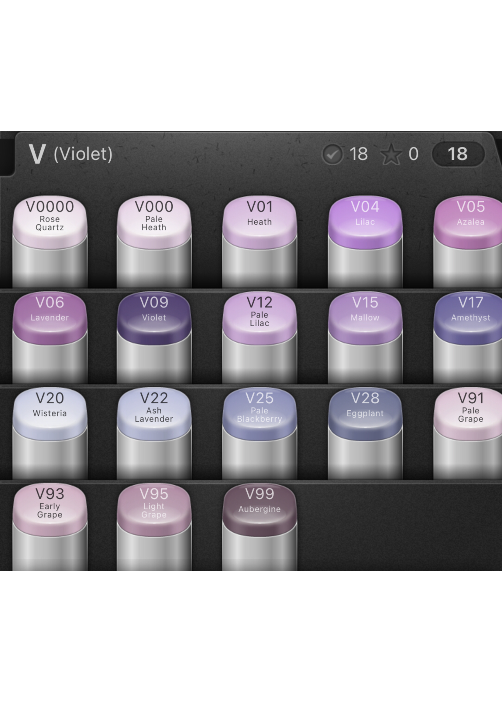 copic VIOLETS Copic Sketch Markers