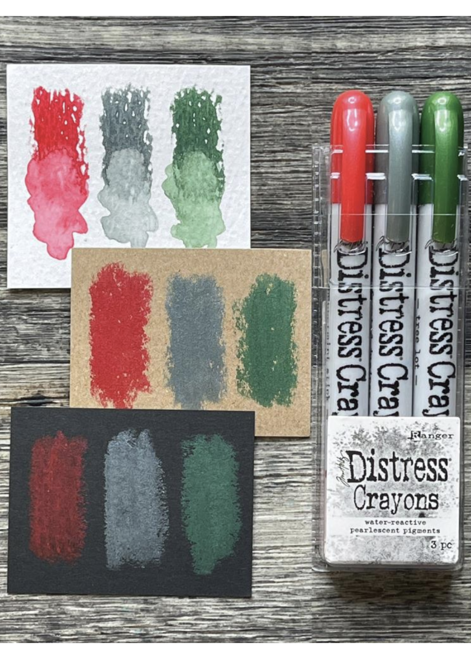 PRE-ORDER Distress Crayons: Pearl Holiday Set 1 RBG - Creative Escape