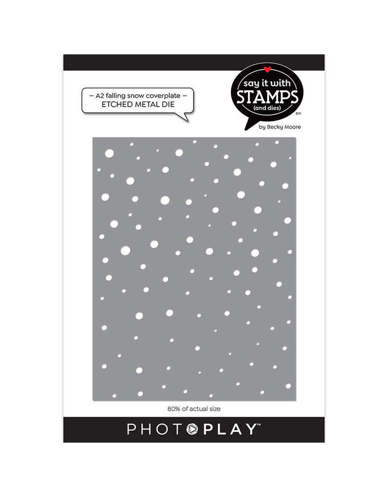 Photoplay A2 Falling Snow Coverplate Die