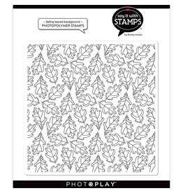Photoplay Falling Leaves Background Stamp 6x6