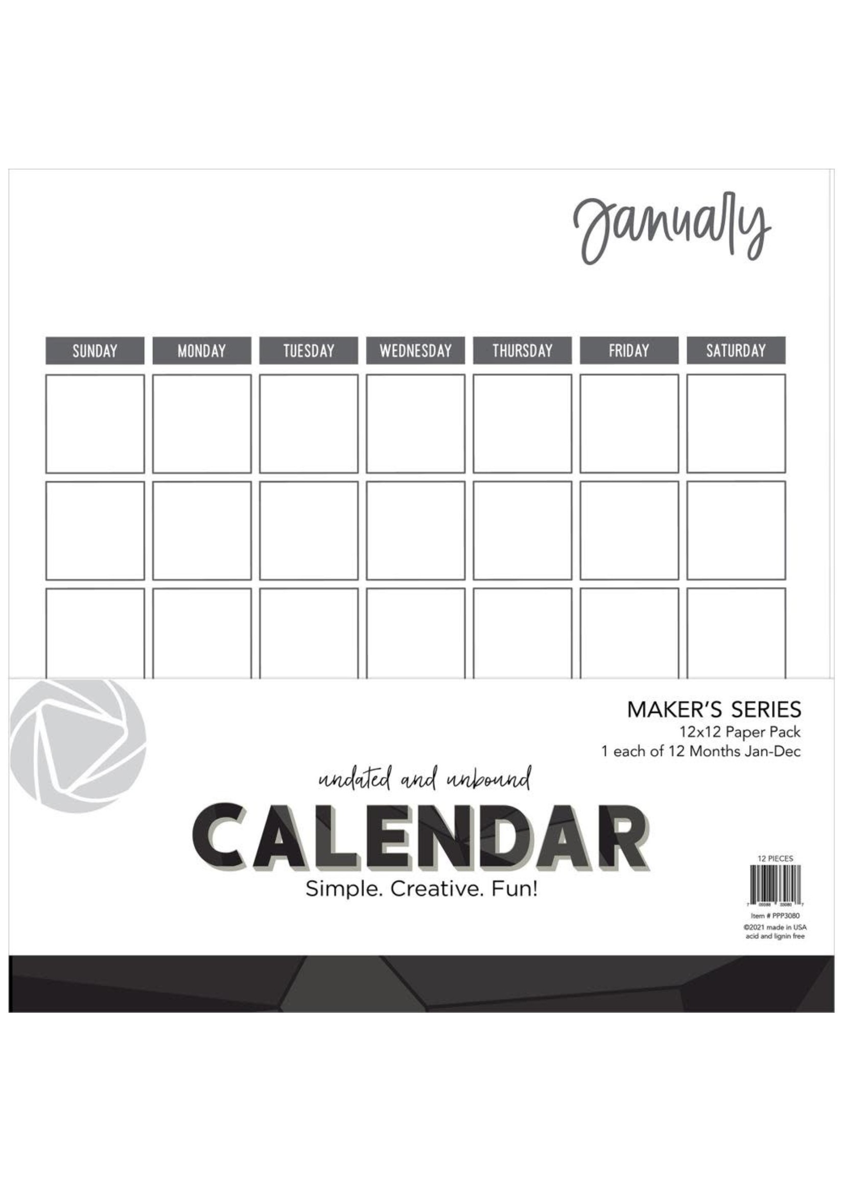 Photoplay 12"x12" Calendar Undated (Not Bound)