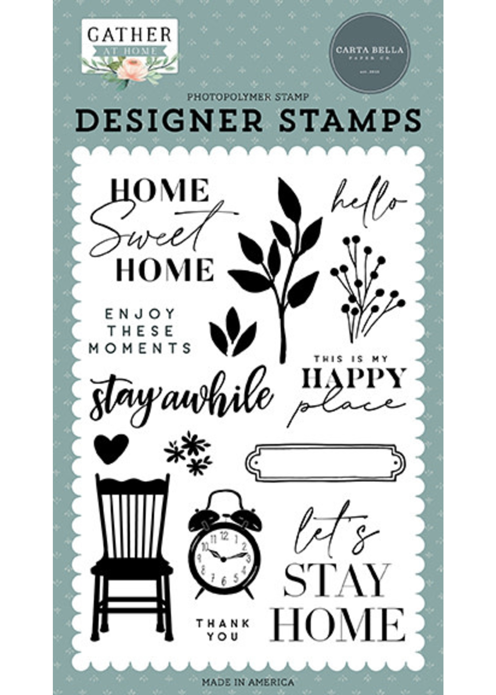 Carta Bella Gather At Home: Enjoy These Moments Stamp Set