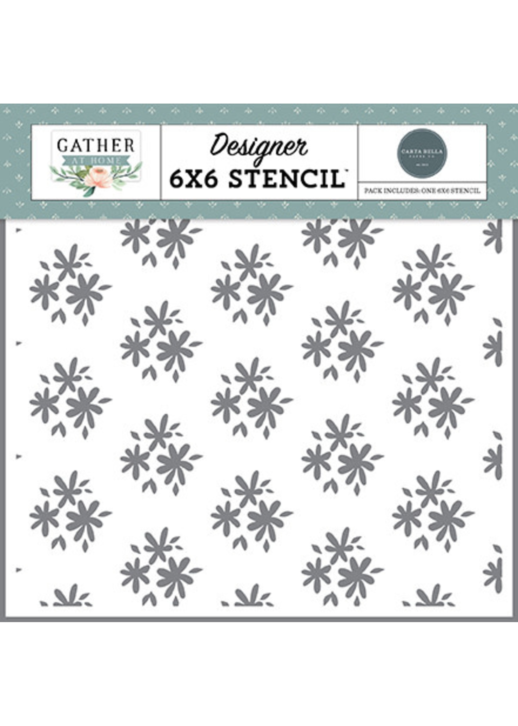 Carta Bella Gather At Home: Flower Clusters Stencil
