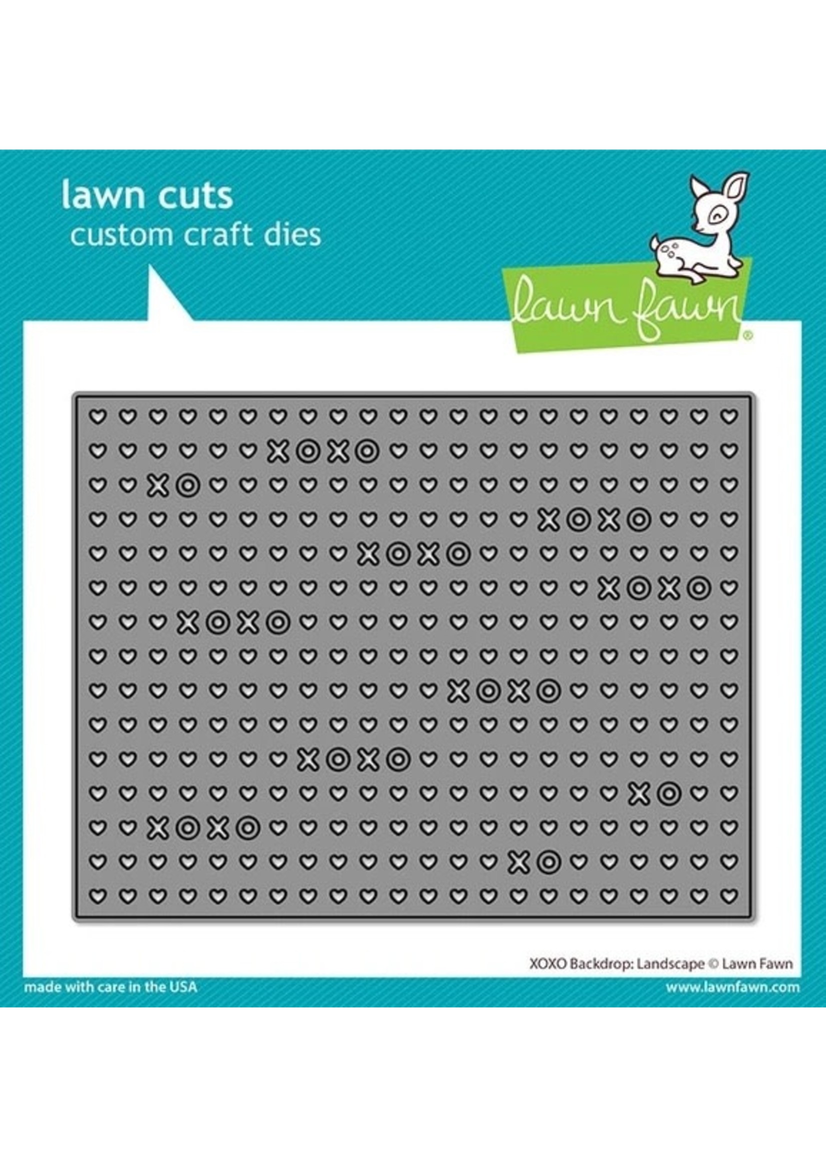 Lawn Fawn Die XOXO Backdrop: Landscape
