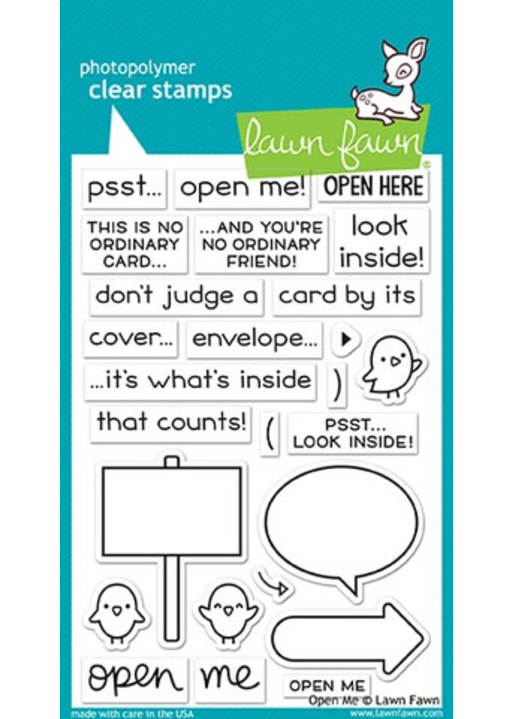 Lawn Fawn Open Me Stamp