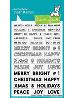 Lawn Fawn Stamps Offset Saying Christmas