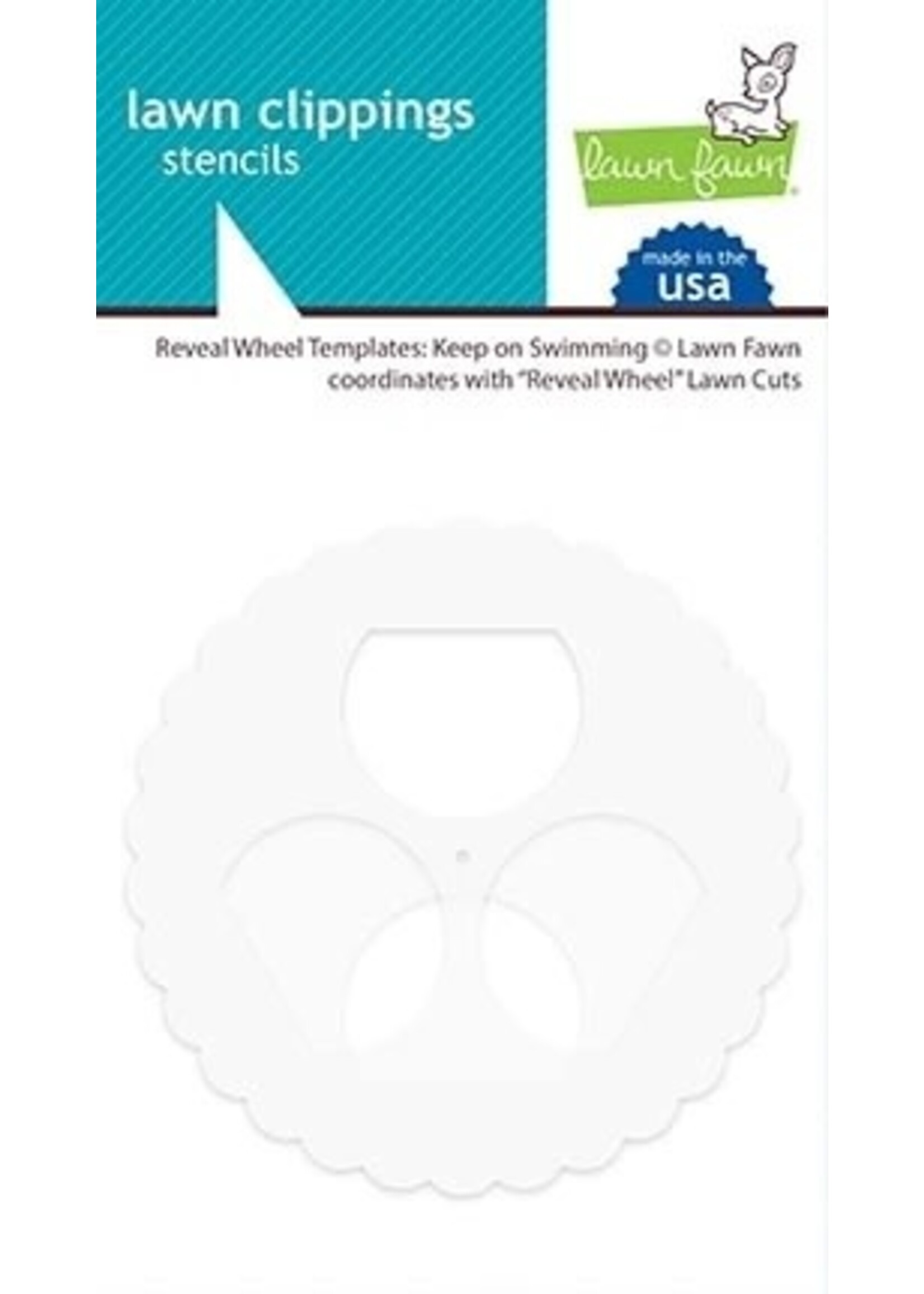 Lawn Fawn Stencil reveal wheel templates: keep on swimming