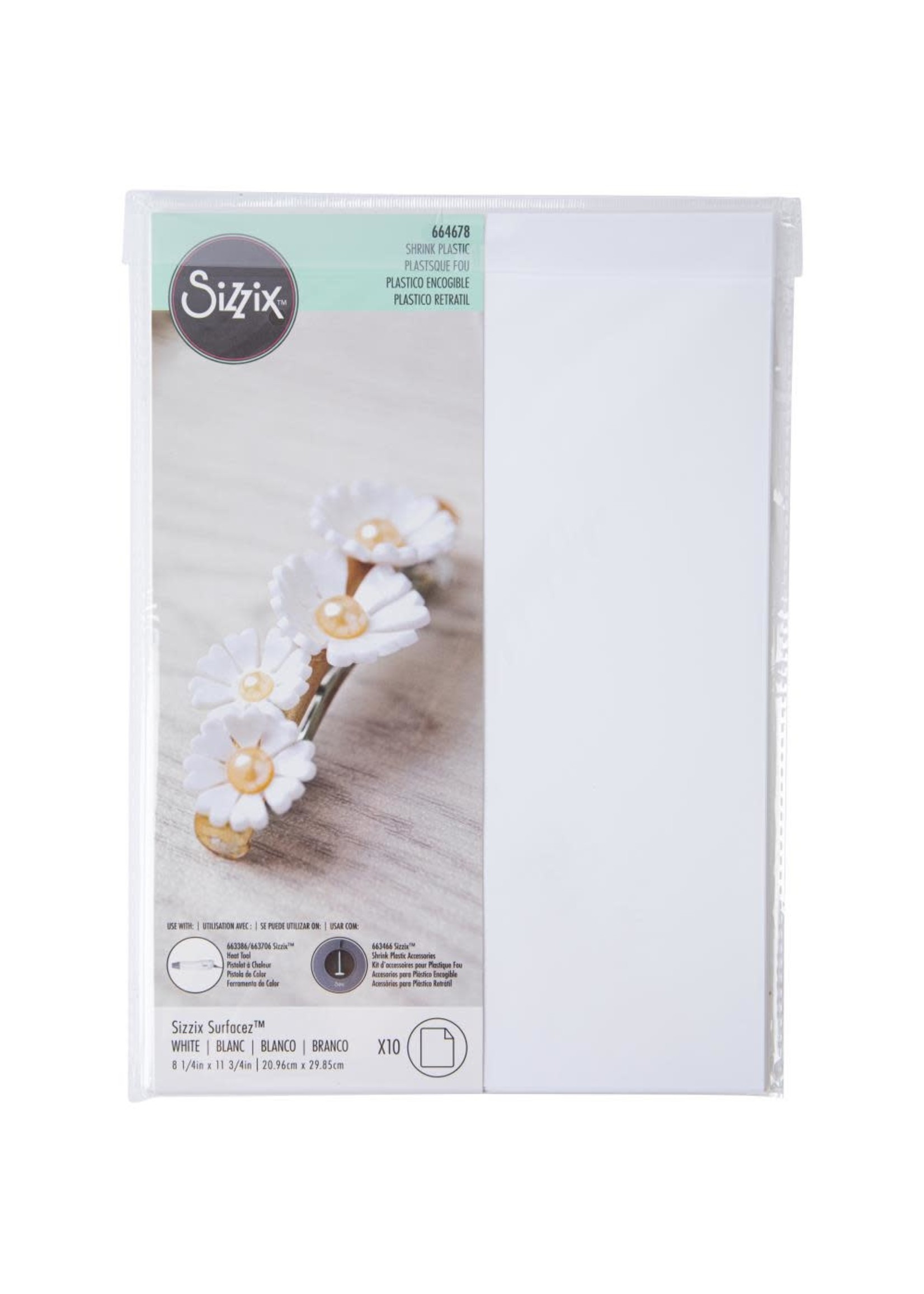 Sizzix Surfacez Shrink Plastic: White