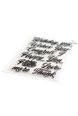 Pinkfresh Brushed Sentiments Stamps