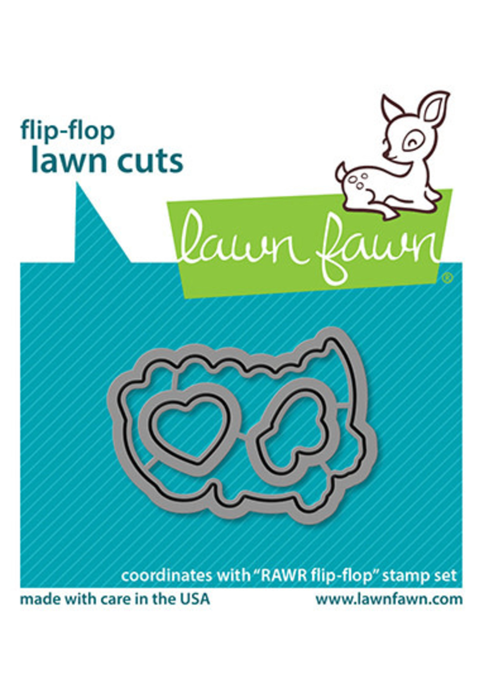 Lawn Fawn RAWR flip-flop lawn cuts die
