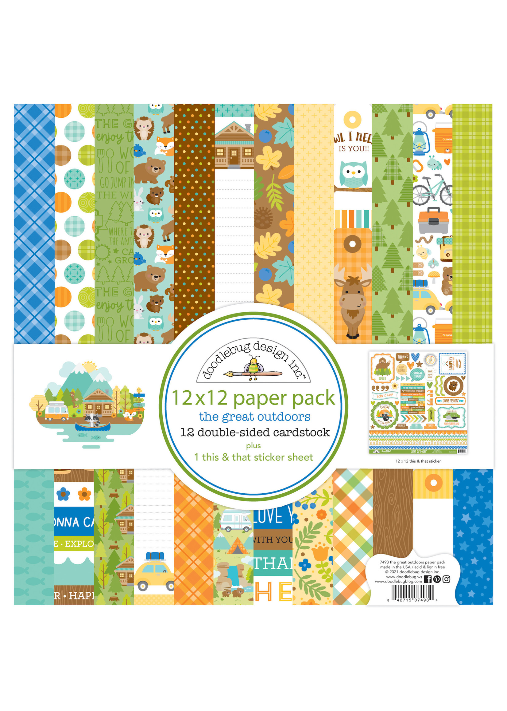 DOODLEBUG great outdoors 12x12 paper pack