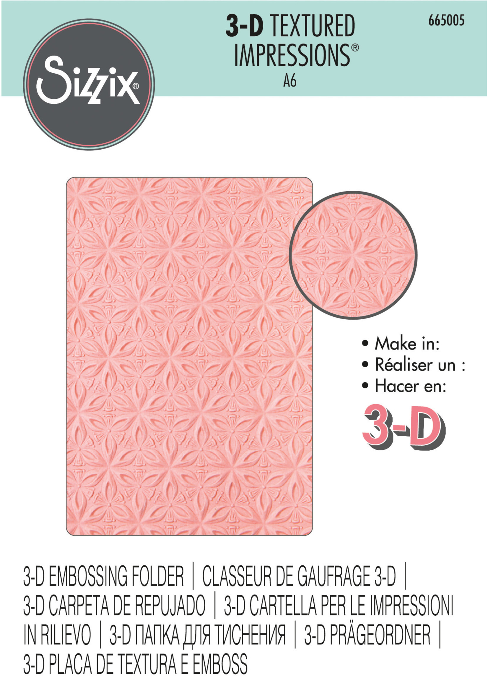 Sizzix Geometric Flowers 3-D Embossing Folder