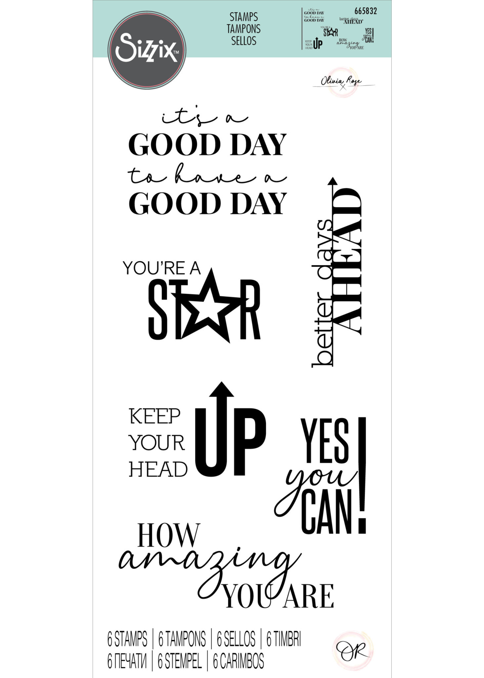 Sizzix Positive Signs Stamp