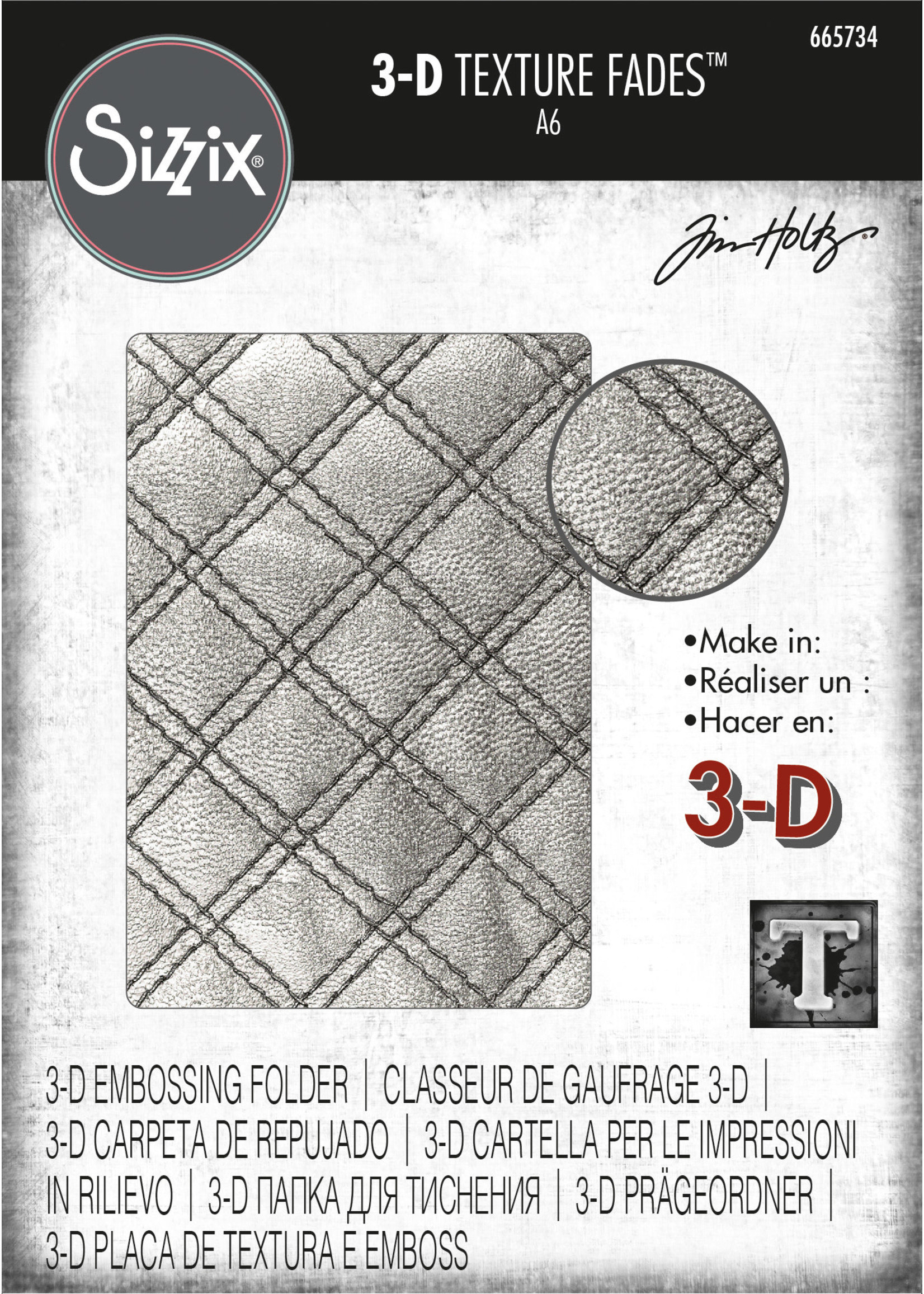 Sizzix Quilted 3-D Texture Fades™ Embossing Folder