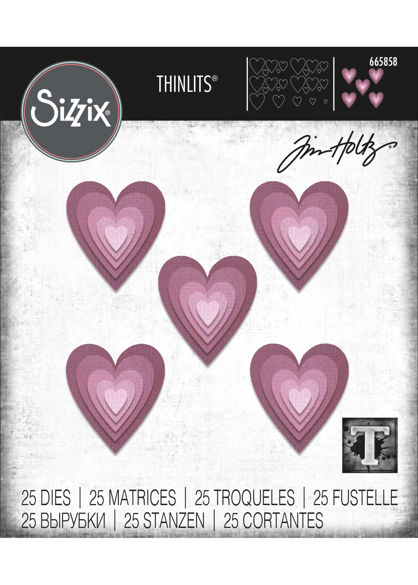 Sizzix Stacked Tiles Die: Hearts