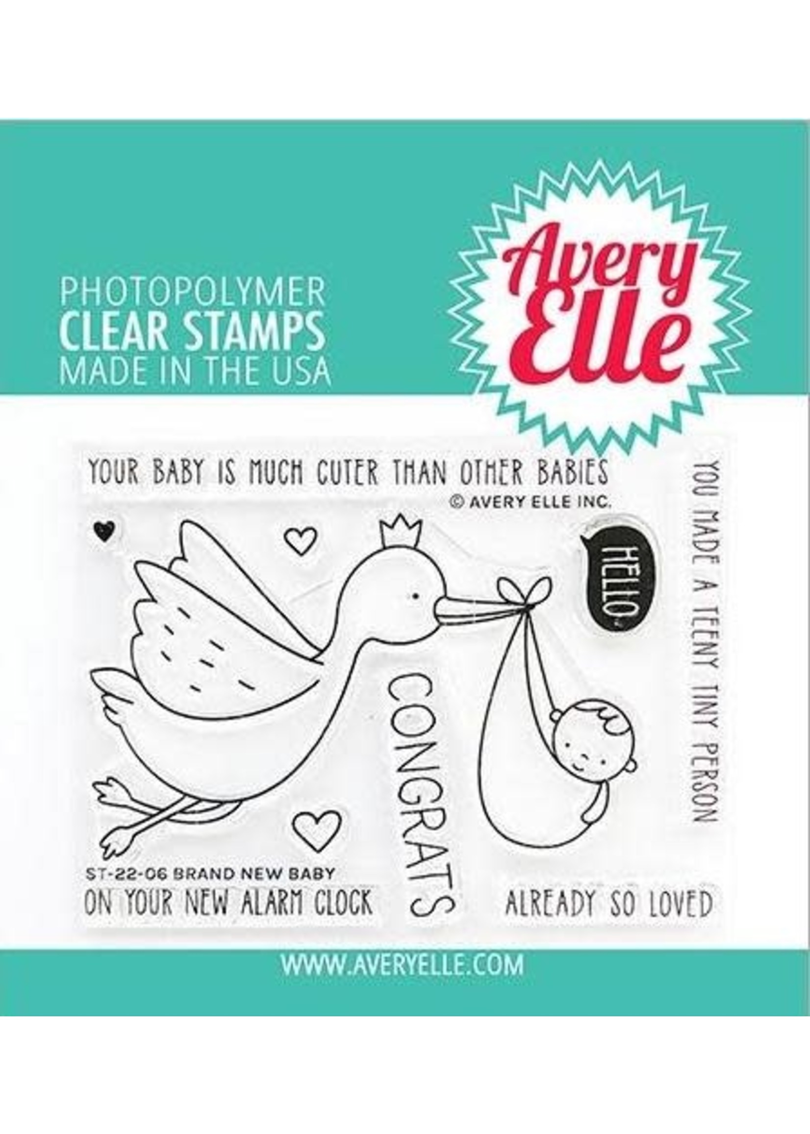avery elle Brand New Baby Stamp
