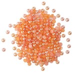 Buttons Galore Half Pearlz: Peach