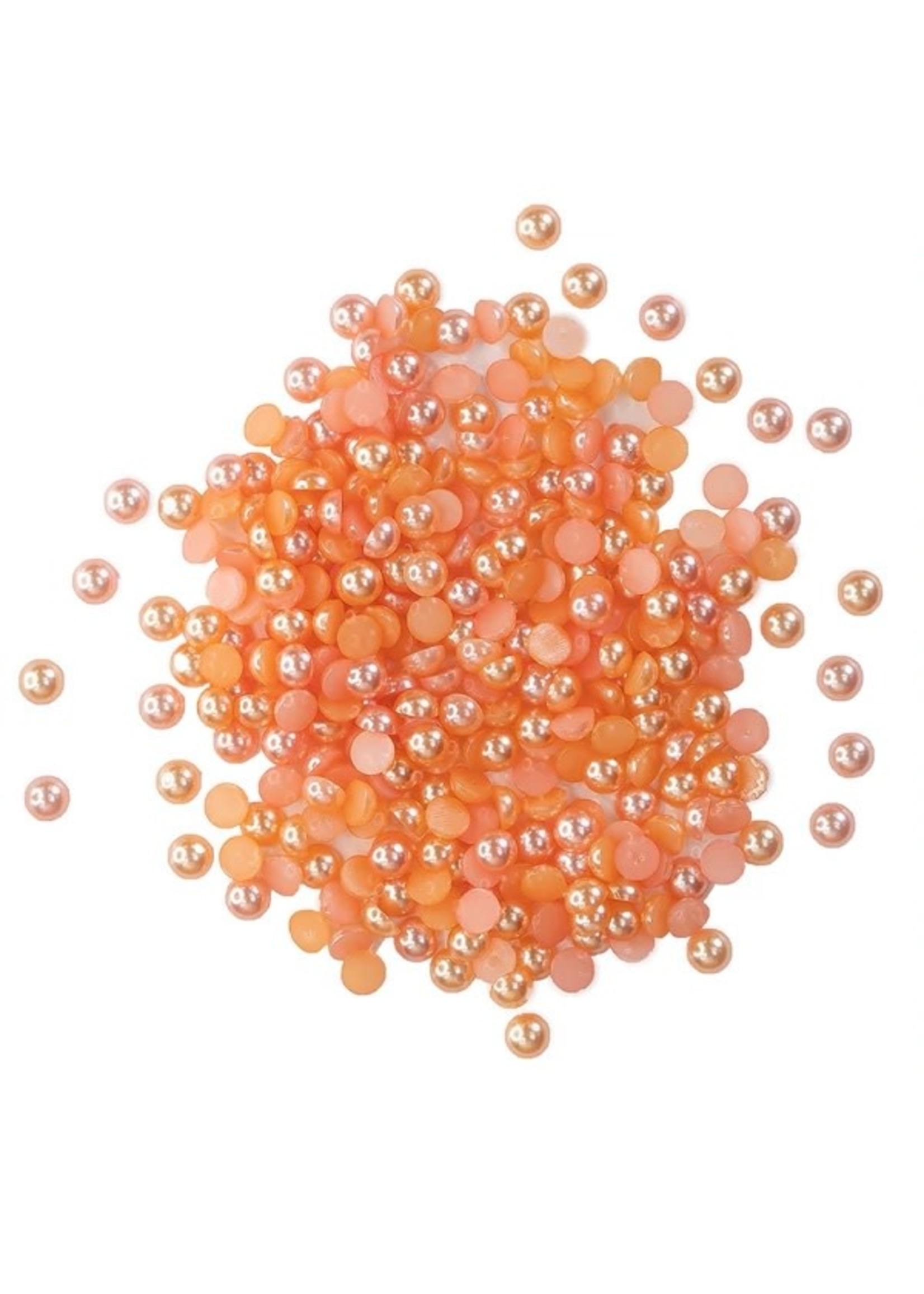 Buttons Galore Half Pearlz: Peach